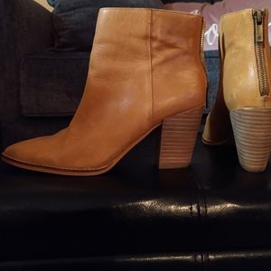 Lucky Brand Leather Booties (Size 8), Tan